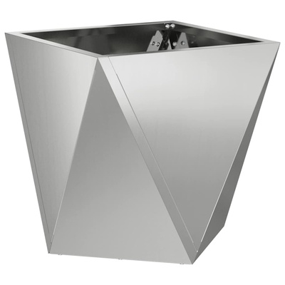 Donica 2 pcs Srebrny 30 x 30 x 30 cm Stal Galwanizowana