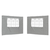 Ściana boczna namiotu na imprezy 2 pcs 300 x 195 cm jasnoszary