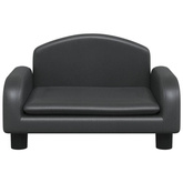 vidaXL Legowisko dla psa, czarne, 50x40x30 cm, sztuczna skóra