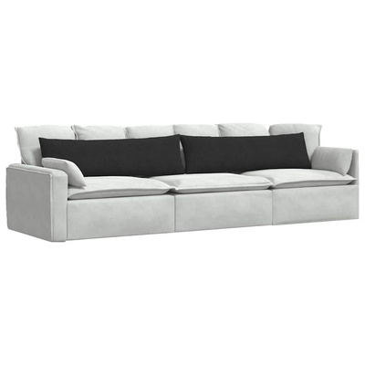Poduszki na sofę 2 pcs Czarny 145 x 40 cm tkanina