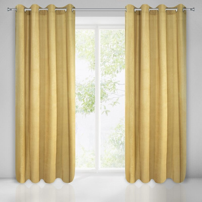 Zasłona Clarisa musztardowa 140x270