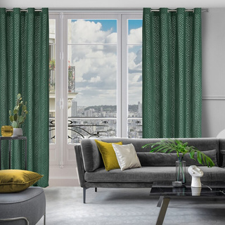 Zasłona Pier ciemnozielona 140x250