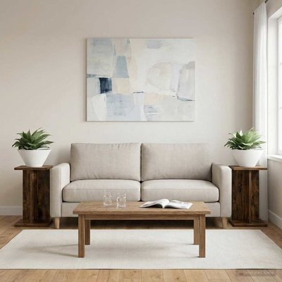 Stojak na rośliny 2 pcs Dąb Wędzony 25 x 25,5 x 40,5 cm