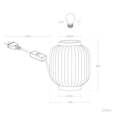 Lampa Stołowa z Porcelany Abruzzo Porcellado E14