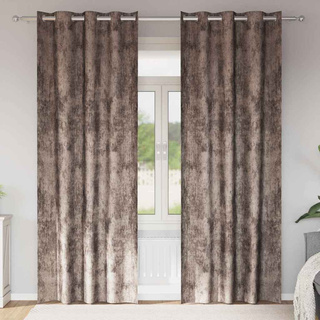 Zasłony z weluru 2 pcs Cappuccino 260 x 140 cm Aksamit
