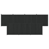 Panel ogrodzeniowy 7 szt. 1230 x 186,5 cm WPC i aluminium