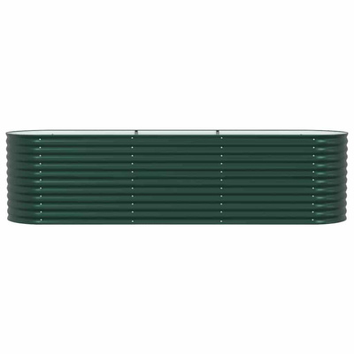 Podniesiony grządka Zielony 320 x 80 x 81 cm Stal