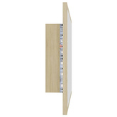 vidaXL Lustro łazienkowe LED, kolor dąb sonoma, 60x8,5x37 cm, akryl