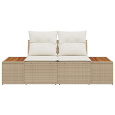 Sofa Ogrodowa Beżowy 184 x 62 x 85cm polirattan