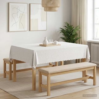 Obrus stołowy 5 szt. Prostokątny Biały 110 x 140 cm
