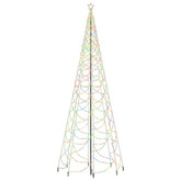 vidaXL Choinka z metalowym słupkiem, 1400 kolorowych diod LED, 5 m