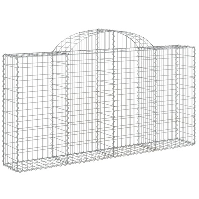 Kosze gabionowe, 12 szt, 200x30x100/120cm, galwanizowane żelazo