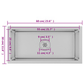 Ręcznie robiony zlew kuchenny, stal nierdzewna