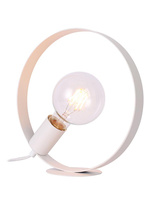 Lampka nocna Nexo Ledea biała metalowa nowoczesna lampka stołowa