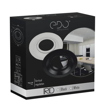 Punktowa oprawa sufitowa wpuszczana IRID Black IP20 okrągła czarna EDO777136 EDO Solutions
