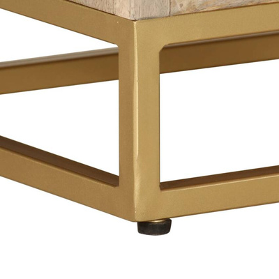vidaXL Szafka pod TV, 110x30x40 cm, lite drewno mango i żelazo