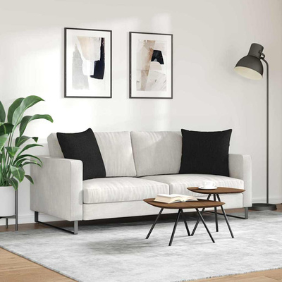 Poduszki na sofę 2 pcs Czarny 50 x 50 cm tkanina