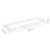 vidaXL Podwyższona donica gabionowa, galwanizowana stal, 300x100x20 cm
