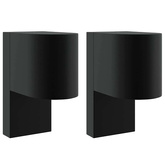 Zewnętrzna lampa ścienna 2 pcs Czarny 12 x 7 x 15 cm
