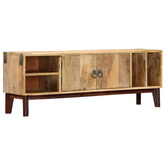 vidaXL Szafka pod TV, 130x30x46 cm, lite surowe drewno mango