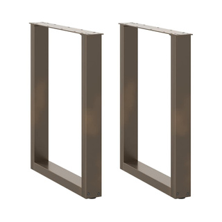 Nogi do stołu jadalnego w kształcie litery U 2 szt. Naturalna stal 70x(72-73) cm Stal