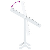 vidaXL Lustro stojące z LED, białe, 34x37x146 cm