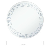 vidaXL Lustro łazienkowe z LED, 60 cm