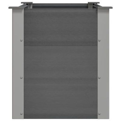 Podwyższona donica ogrodowa, WPC, 100x50x54 cm, szara