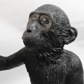 Lampa Stołowa Czarna Małpa 55cm Abruzzo Cezar E27