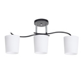 Lampa Sufitowa Chromowy+Czarny 3X40 E27 Klosz Biały Esnyr