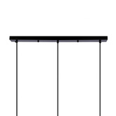 Pompei lampa wisząca czarny 3X40W E27 klosz biały 33-09609