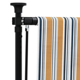 vidaXL Roleta zewnętrzna, żółto-biała, 100x270 cm, tkanina i stal