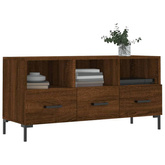 vidaXL Szafka pod TV, brązowy dąb, 102x36x50 cm