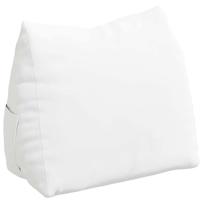 Poduszka na plecy Biały 60 x 20 x 50 cm tkanina
