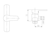Bateria natryskowa Verso chrom  Invena