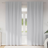 Firany blackout z kółkami 2 pcs Jasnoszary 260 x 140 cm