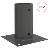 Okrągły kotwicy gruntowej 12 pcs antracytowy 15 x 15 x 15 cm