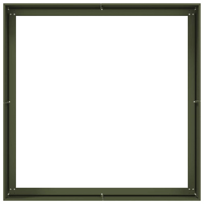 Doniczka Oliwkowo-zielona 100x100x40 cm Stal