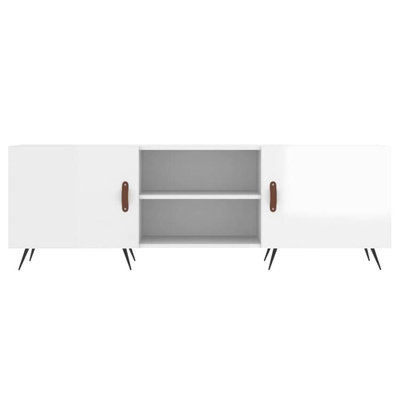 vidaXL Szafka pod TV, wysoki połysk, biała, 150x30x50 cm