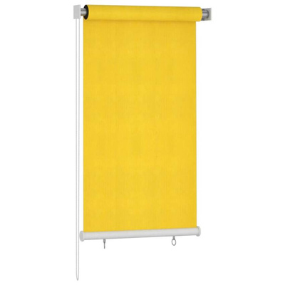 vidaXL Roleta zewnętrzna, 80x140 cm, żółta, HDPE
