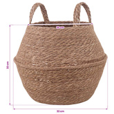Doniczka z uchwytami 2 pcs naturalny ? 32 x 32 cm