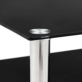 vidaXL Szafka pod TV, czarna, 120x40x40 cm, hartowane szkło