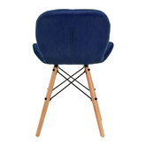 4Rico Krzesło skandynawskie QS-186 aksamit granatowe 147837