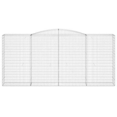 Kosze gabionowe, 10 szt, 400x50x180/200cm, galwanizowane żelazo