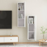 vidaXL Szafki telewizyjne, 2 szt., białe, 30,5x30x110 cm