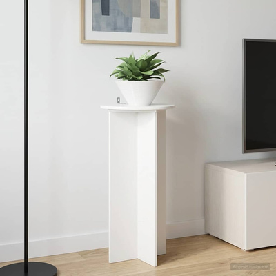 Stojak na rośliny 2 pcs Biały wysoki połysk 40 x 40 x 80 cm