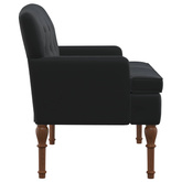 Sofa dwuosobowa z guzikowym pikowaniem Czarny 111 x 65 x 79 cm