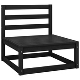 12-cz. zestaw wypoczynkowy do ogrodu, czarny, drewno sosnowe