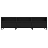 vidaXL Szafka pod TV, czarna, 150x30x44,5 cm, materiał drewnopochodny