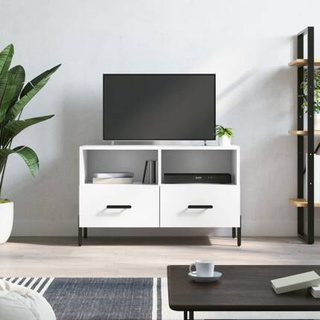 Szafka pod TV, biała, 80x36x50 cm, materiał drewnopochodny vidaXL